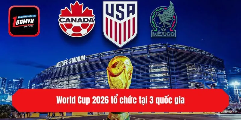 World Cup 2026 tổ chức tại 3 quốc gia